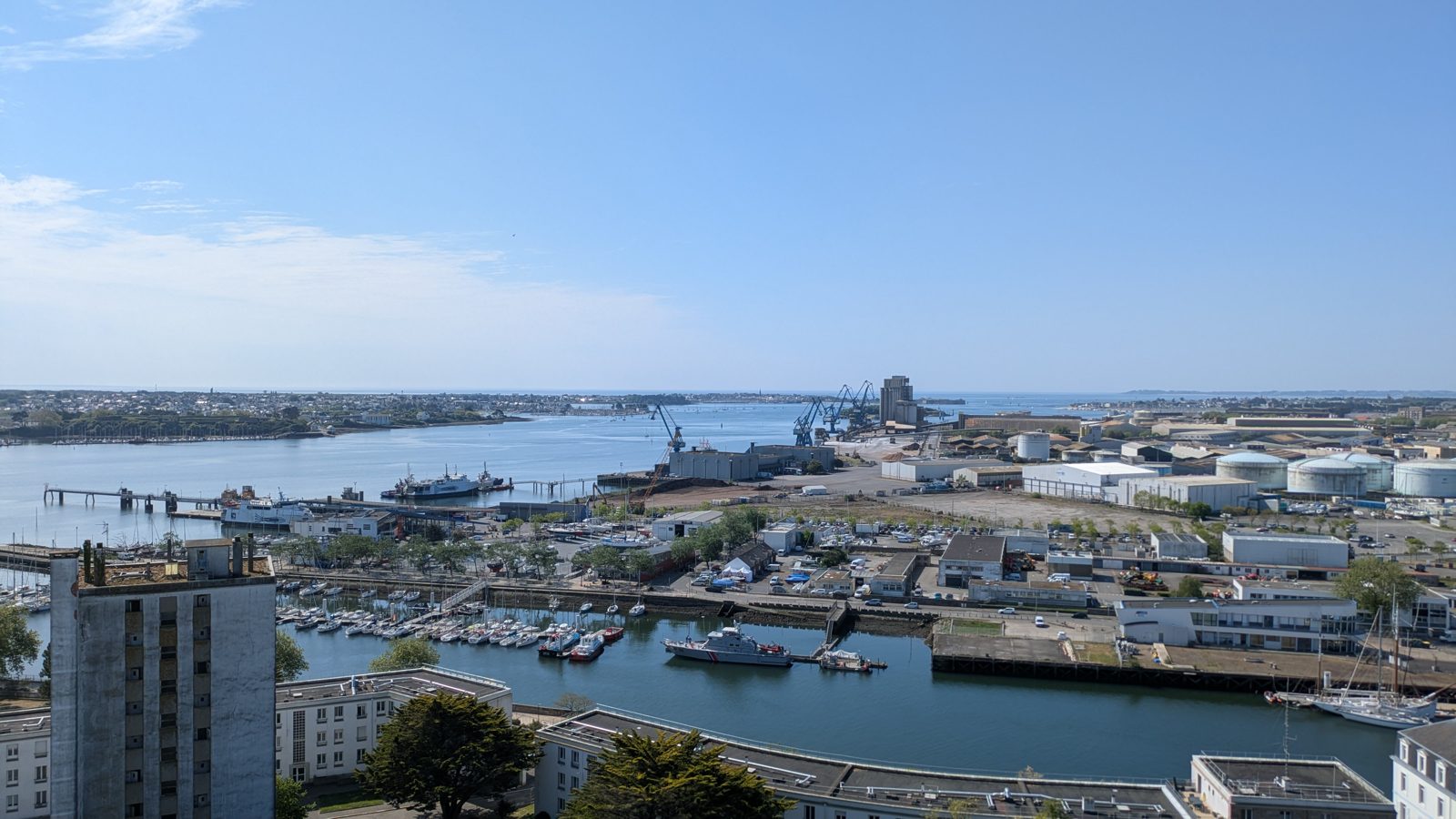 Que faire a Lorient en famille : vue panoramique sur la rade de Lorient